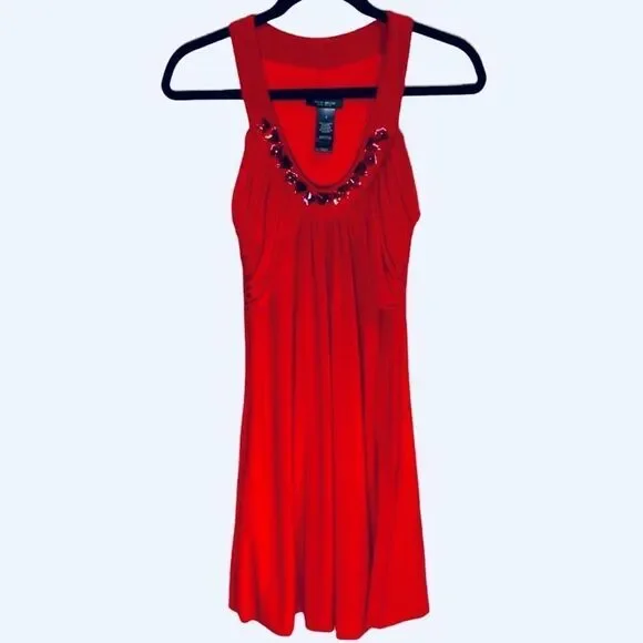 Bisou Bisou NWOT Magenta Rhinestone Cocktail Dress - Picture 3 of 5